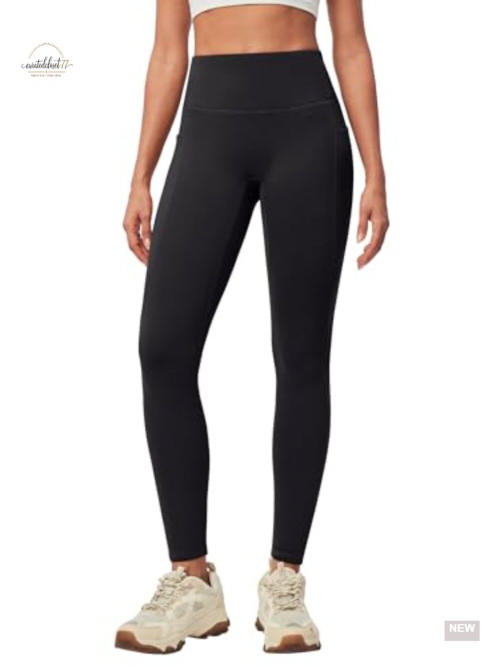 Fleece Lined Thermal Leggings with Pockets High Waisted Warm Winter